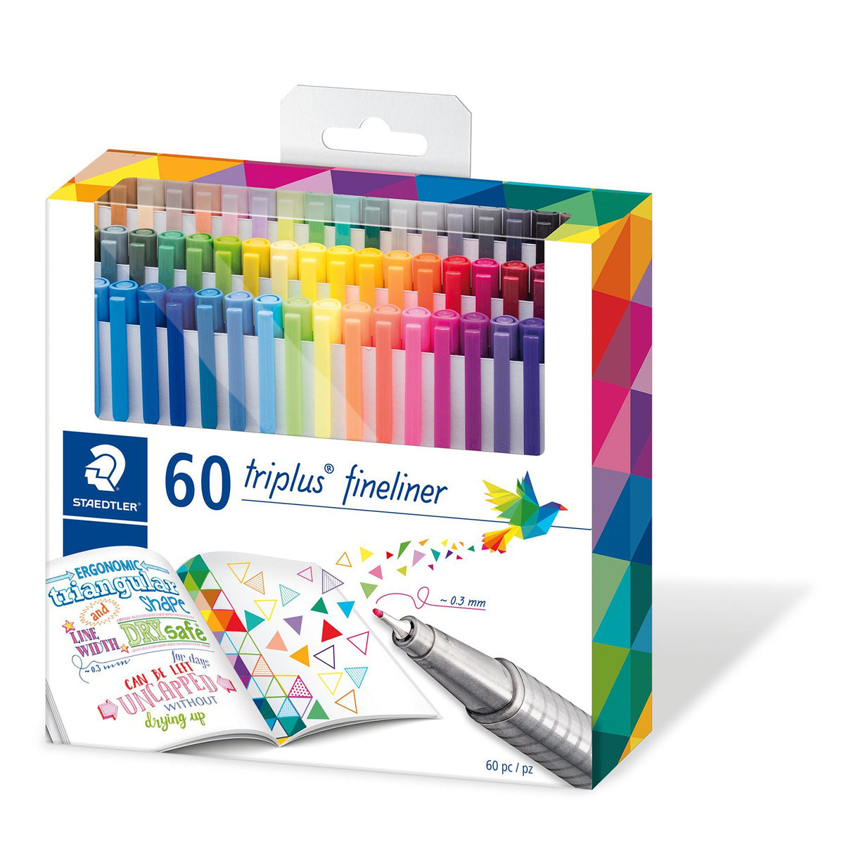 新品未開封　STAEDTLER triplus fineliner 60色セット Triplus Fineliner Set (60)– Artec